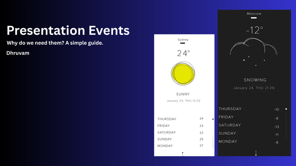 What are Presentation Events? Why do we need them? A simple guide.