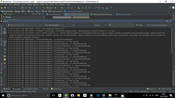 RecyclerView Implementation. Part — 3.2.